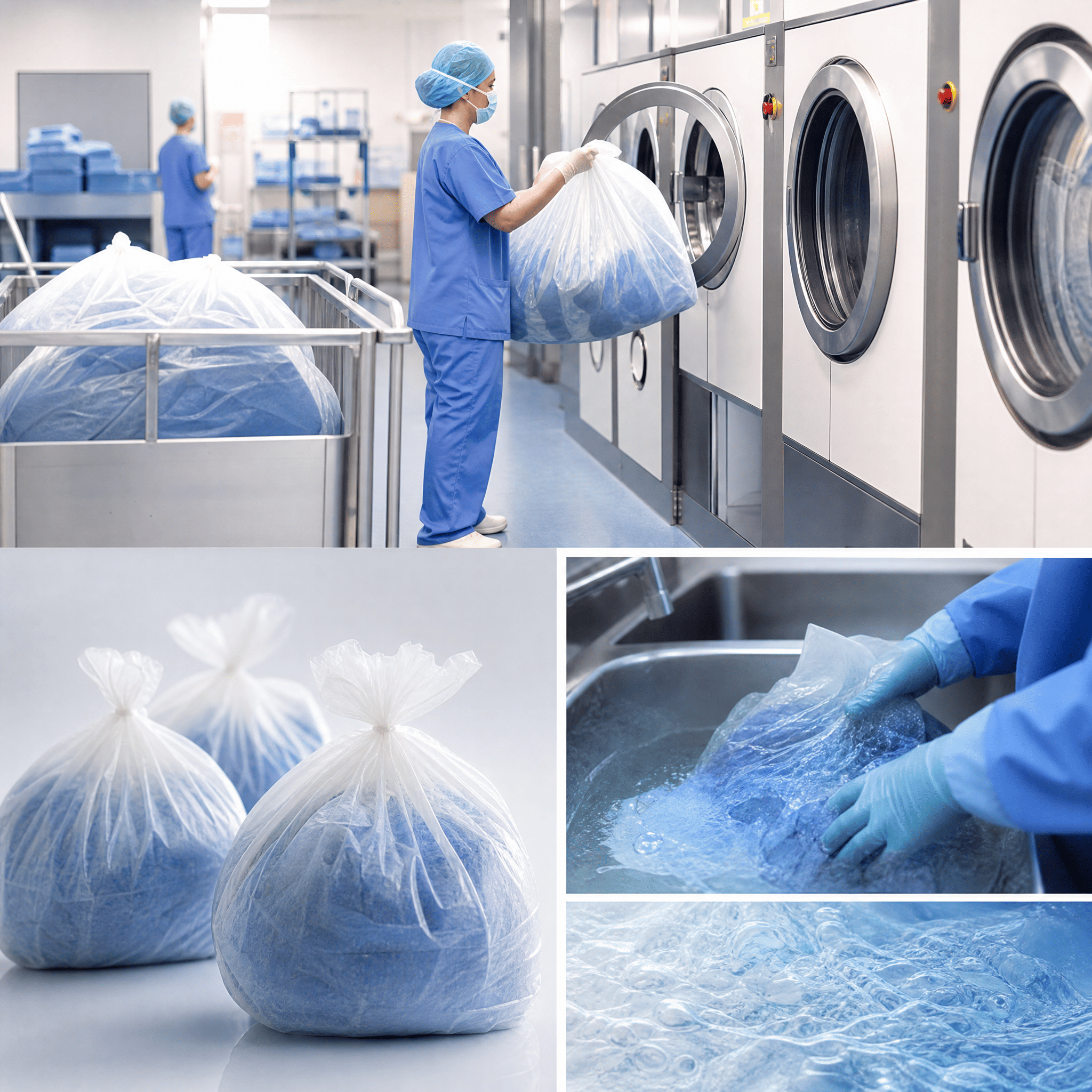 Medical Water-Soluble Laundry Bag Saco médico para roupa solúvel em água